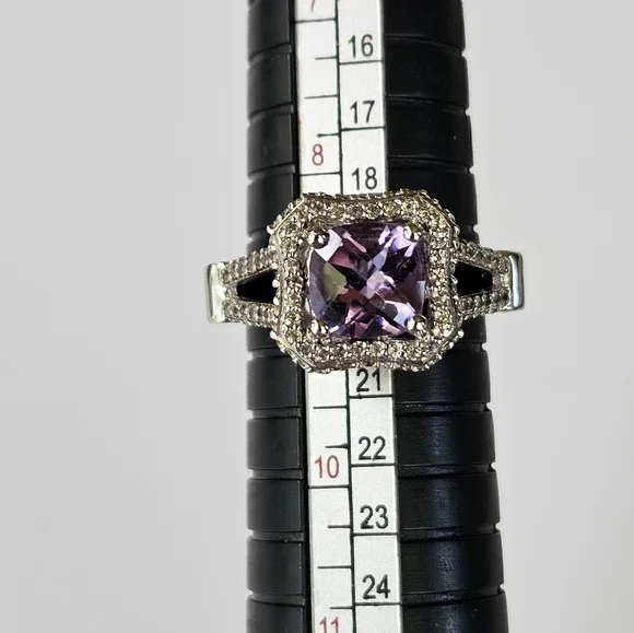 Genuine Carol Brodie Rarities Amethyst & Rubies Sterling Silver Ring Size 9! - Picture 13 of 16